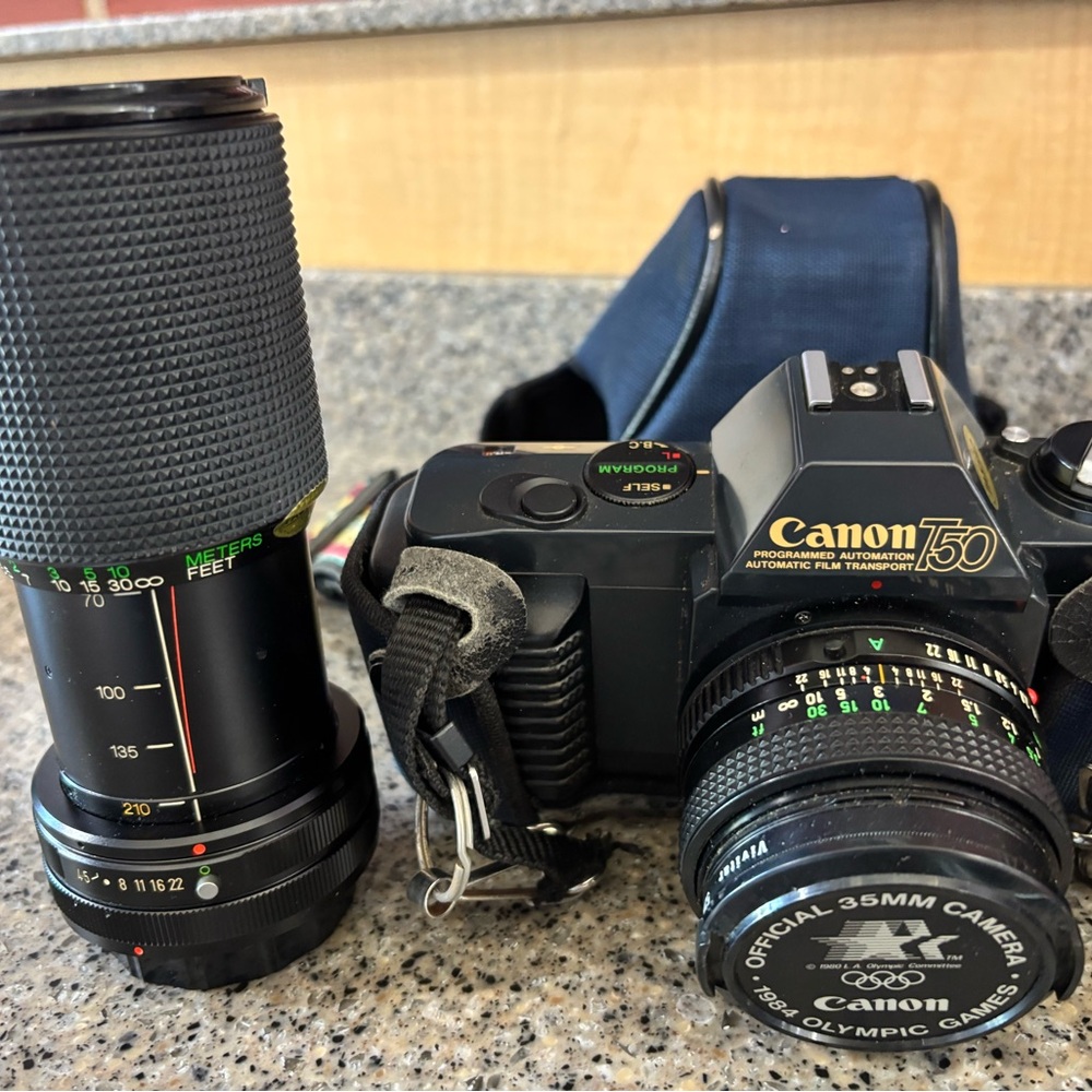 Canon T50 35mm Film Camera with Black Finish
